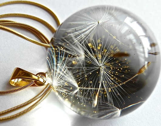 Naszyjnk z nasionkami wiosennych dmuchawców Grol Jewellery