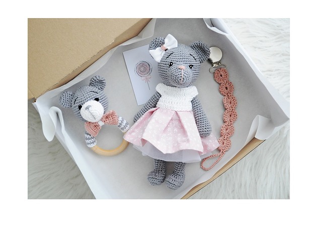 przytulanki dla niemowląt i dzieci Zestaw prezentowy  - imienny