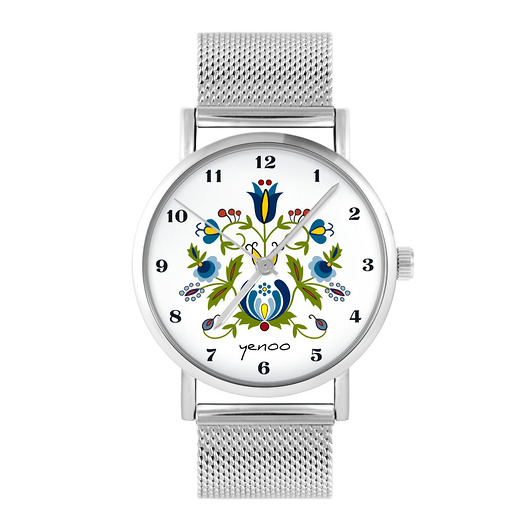 zegarki damskie Zegarek - Kaszubski - bransoleta mesh