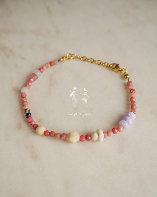 bransoletki z kamieni naturalnych Bransoletka z rodonitu i kamieni