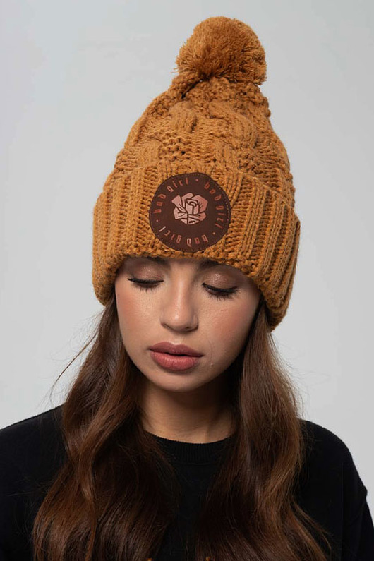 czapki damskie Czapka ROSE MUSTARD