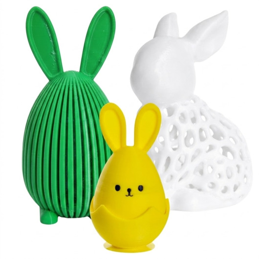 ozdoby wielkanocne Figurki WIELKANOCNE 3D do Koszyczka Stroika ZESTAW 3SZT Dekoracje Stojące