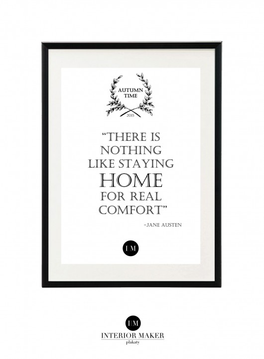Jesienny plakat z sentencja Jane Austen - a4  Interior Maker wnetrza