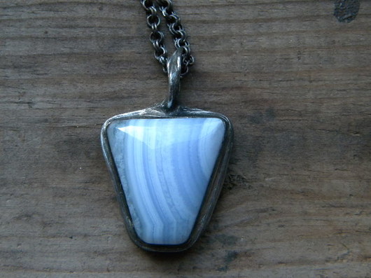  agat chalcedon blue lace - naszyjnik Beata Trotter