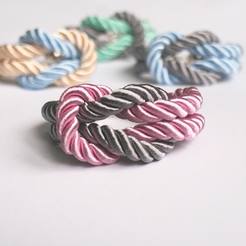 szaro-różowa SAILOR KNOT kaktusia
