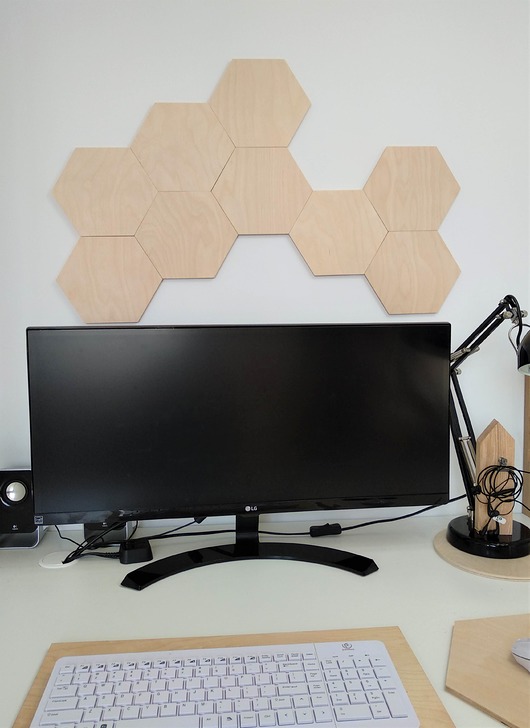 Panel ścienny heksagon ASHWOOD