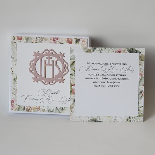 kartki na komunię Pamiątka Pierwszej Komunii Świętej pudełko