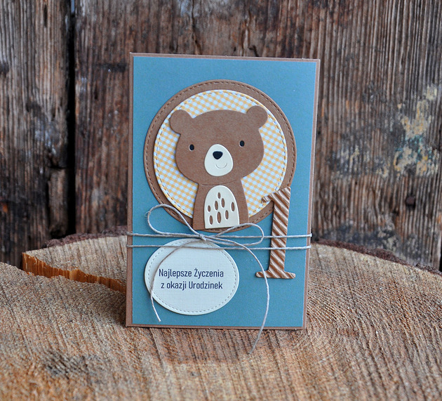 kartki scrapbooking Kartka na roczek