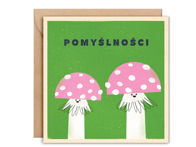 kartki okolicznościowe - wydruki Kartka Pomyślności + koperta