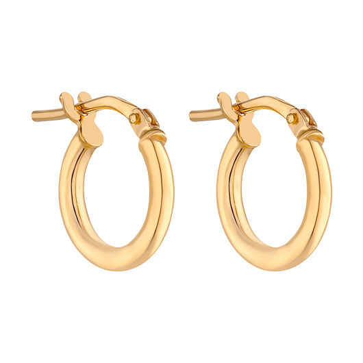 kolczyki pozłacane Złote kolczyki małe kółeczka