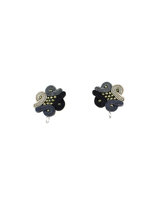 kolczyki soutache Black & White Kolczyki TIKI