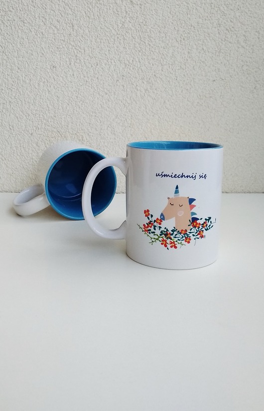 uśmiechnij się / kubek z jednorożcem 330ml MUKI design