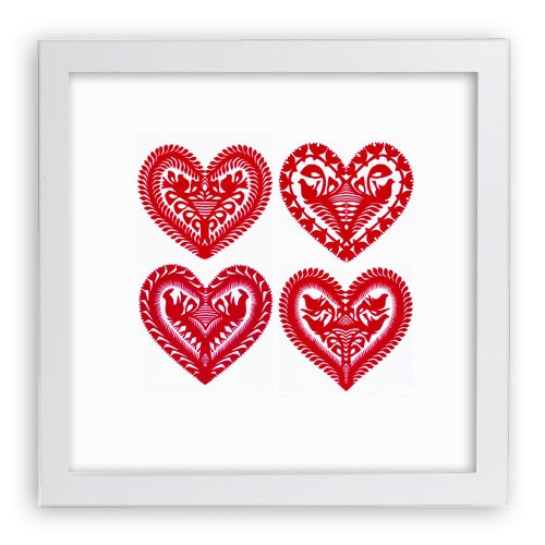 great little HEARTS (cutouts from Kurpie Region) na ludowo