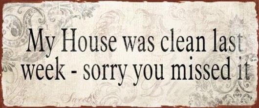Szyld metalowy Clean House beż MIA home