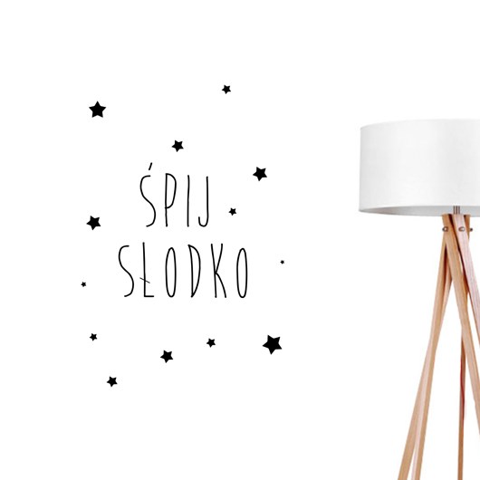 Śpij Słodko, naklejka typograficzna ZlotePlakaty