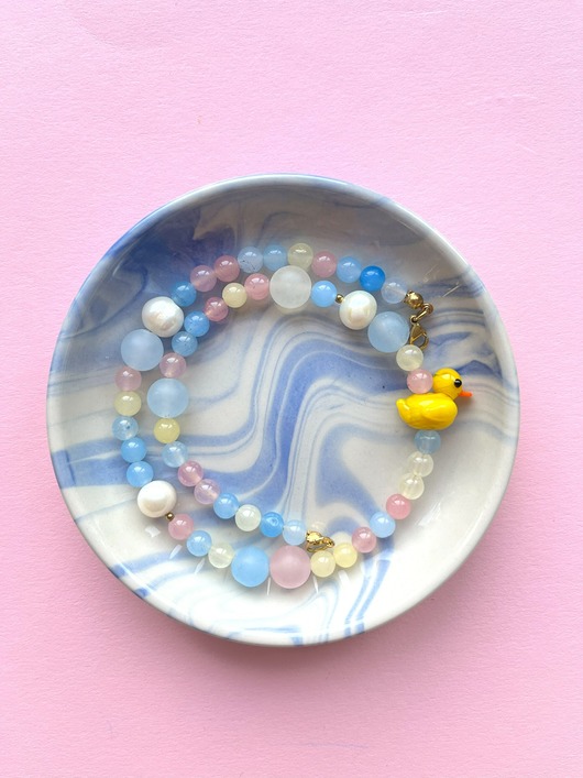 naszyjniki - inne Naszyjnik Kamienie&Kaczuszka