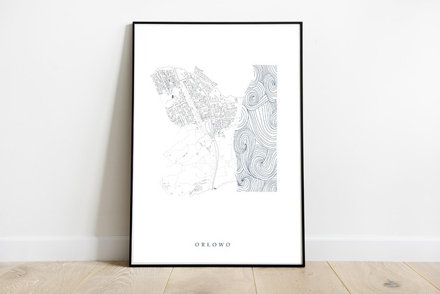 Plakat Orłowo / Gdynia maps by P