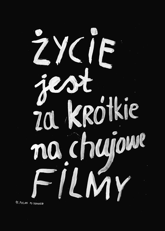 plakaty FILMY Filmowy cytat Czarno biały plakat typograficzny motywacyjny prezent