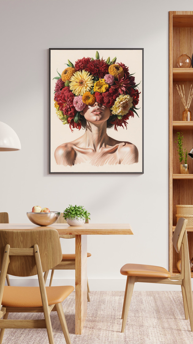 plakaty Plakat Kobieta Kwiaty