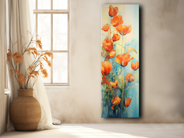 plakaty Tulipany - Plakat - Olej, Boho, Abstrakcja
