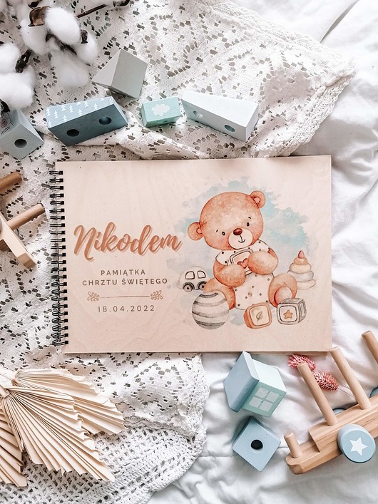 kartki scrapbooking Pamiątka chrztu pamiątka komunijna ALBUM CHRZEST