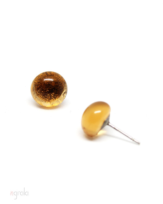 kolczyki szklane Kolczyki Amber Drop