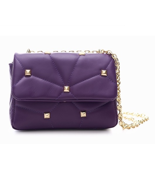 torby na ramię Torebka Skórzana Pikowana z Ćwiekami (6720)