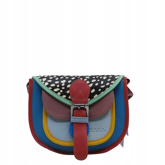 torby na ramię Torebka damska listonoszka skórzana regulowany pasek kolorowa OLIVKA