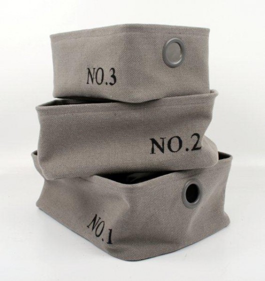 Kosz tekstylny 3 sztuki Sydney40x30x17cm (D73502 Home Design