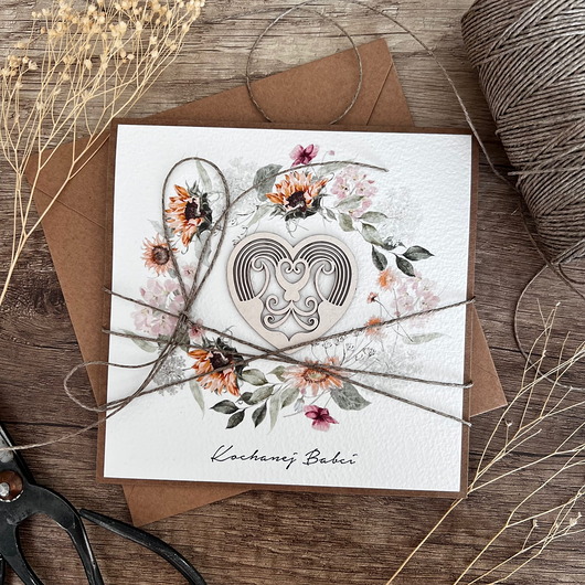 kartki scrapbooking Wyjątkowy prezent dla babci - laurka - kartka na dzień babci ręcznie robiona