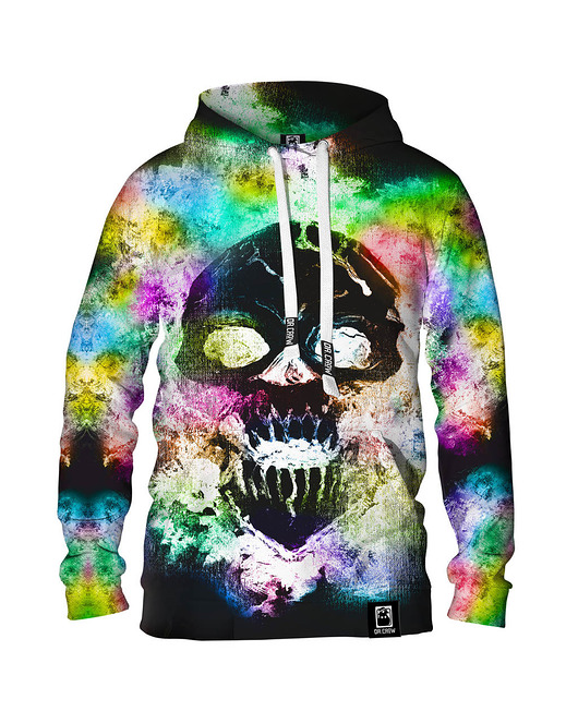 bluza z kapturem damska Damska Bluza z kapturem DR.CROW Neon Skull Pastels