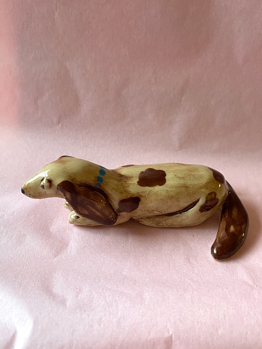 figurki i rzeźby Piesek ceramiczny