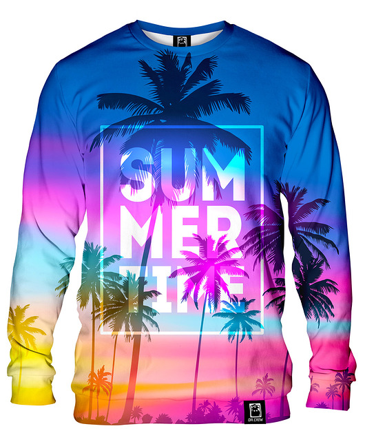 bluzy męskie Bluza Bez Kaptura Męska DR.CROW Summer Time