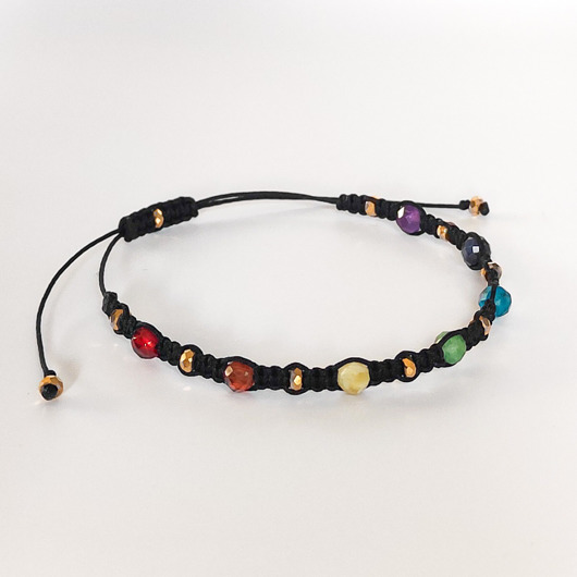 bransoletki z kamieni naturalnych Bransoletka czakralna (black)