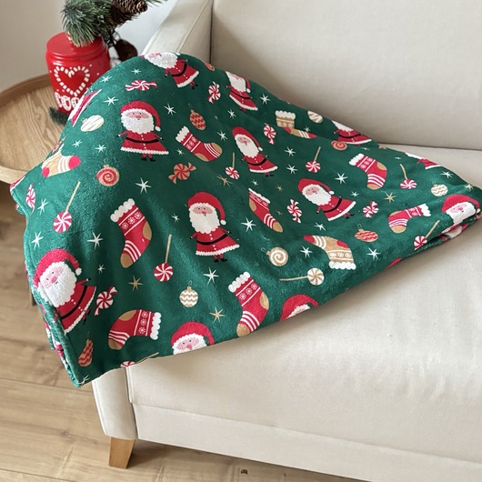 Boże Narodzenie - inne Koc Świąteczny Wzór Mikołaje Boże Narodzenie