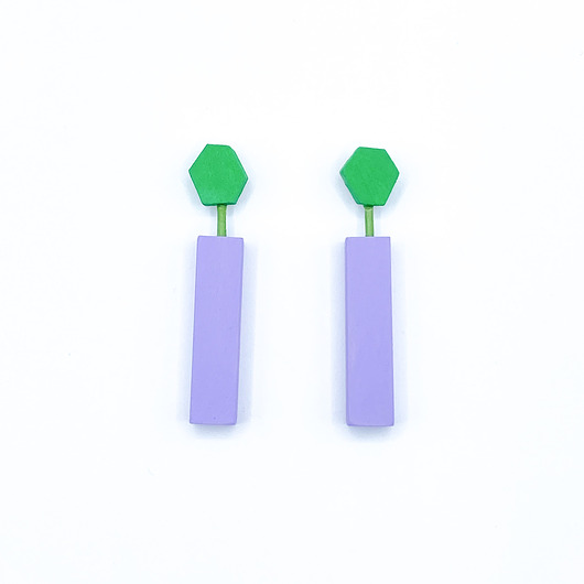 kolczyki drewniane Kolczyki z rzemieniem