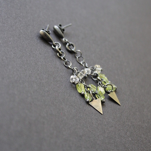 kolczyki z kamieniami Kolczyki Lemoniada