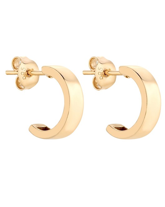 kolczyki pozłacane Złote kolczyki półkola