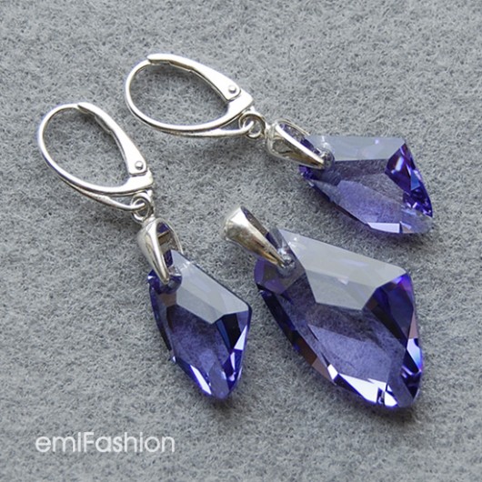 Promocja - kryształ Swarovski Galactic Vertical Tanzanite MAREMI Jewelry