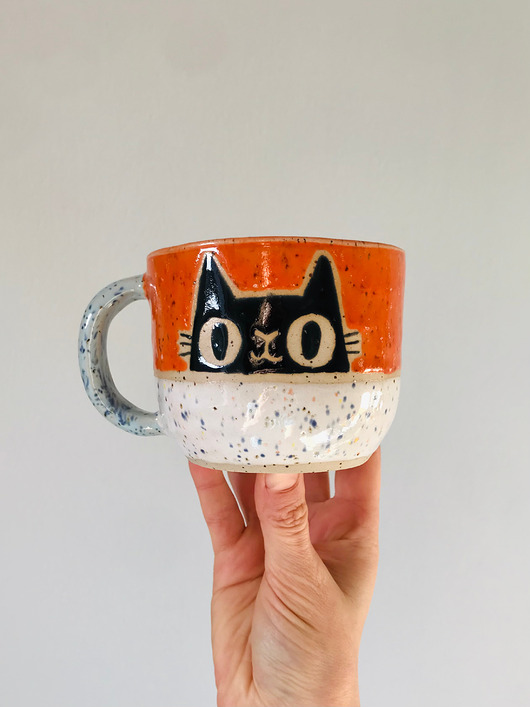 kubki Kubek z uchem Kot