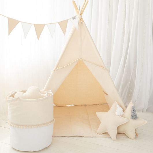 namioty i tipi dla dzieci Zestaw do zabawy Namiot BASIC WHITE 8 EL.