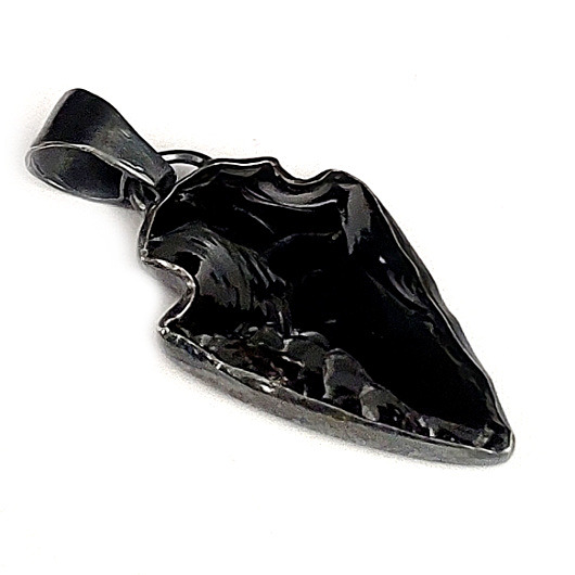 wisiory Smocze szkło- GoT- wisior z obsydianem