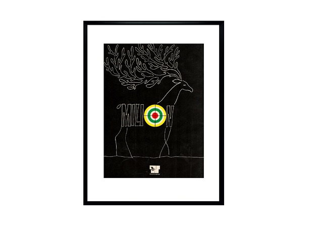 plakaty Plakat Oprawiona reklama Totalizatora Sportowego z jeleniem, lata 70te.