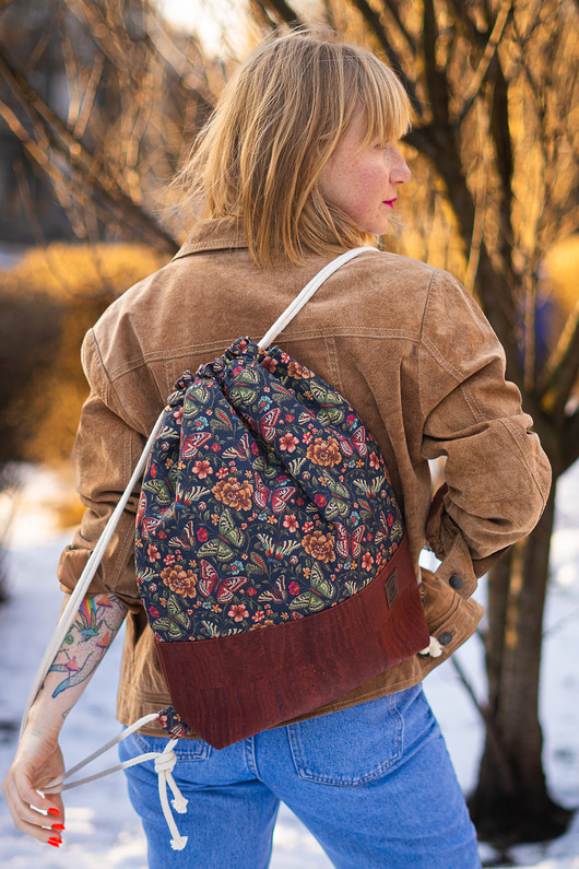 plecaki Designerski workoplecak z korkiem w motyle kolekcja MOTYLEM JESTEM