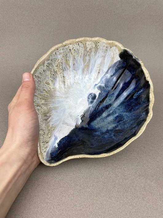 dodatki - różne Ceramiczna Muszla / Miska / Deep Ocean