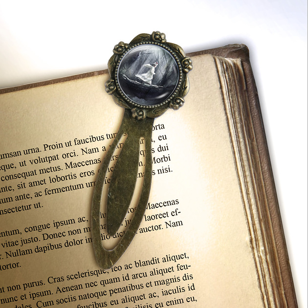 zakładki do książek Zakładka do książki - Magiczny las - klips, brąz