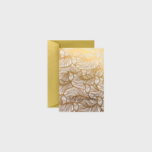 Kartka na ślub, Golden leafs Joanna Klupś