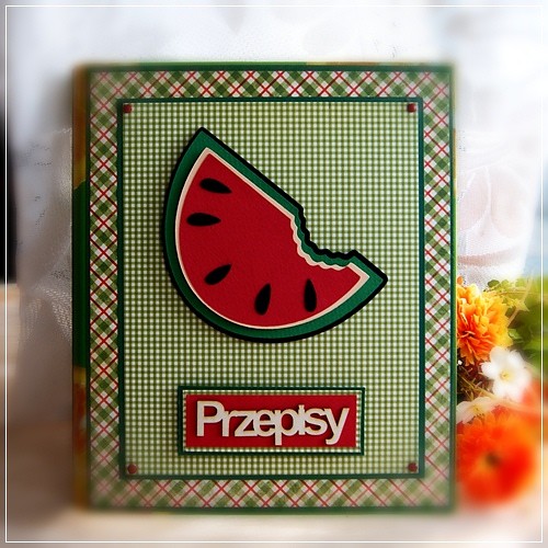 Segregator z arbuzem-na przepisy kuchenne Z Papieru Tworzone