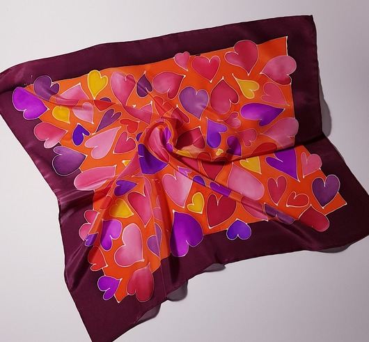 apaszki Gawroszka jedwabna, ręcznie malowana