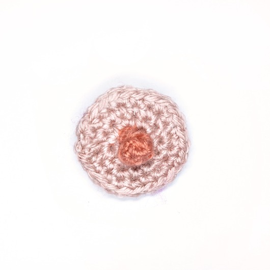 broszki Różowa broszka sutki - pink nipple broche